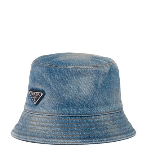 women's prada bucket hat|Prada denim bucket hat.